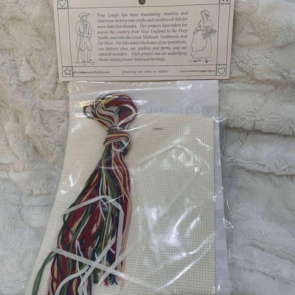 Posy Collection George Washington Mount Vernon Mini Stocking PC 594 Cross Stitch